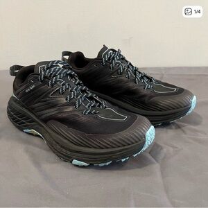Hoka Goat Black and Blue Athletic Shoes Size 8